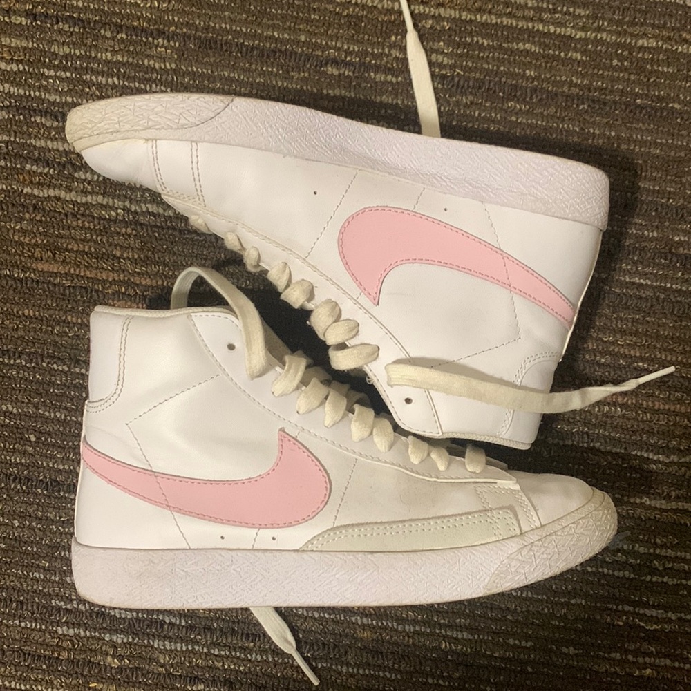 Pink Nike high top Blazers